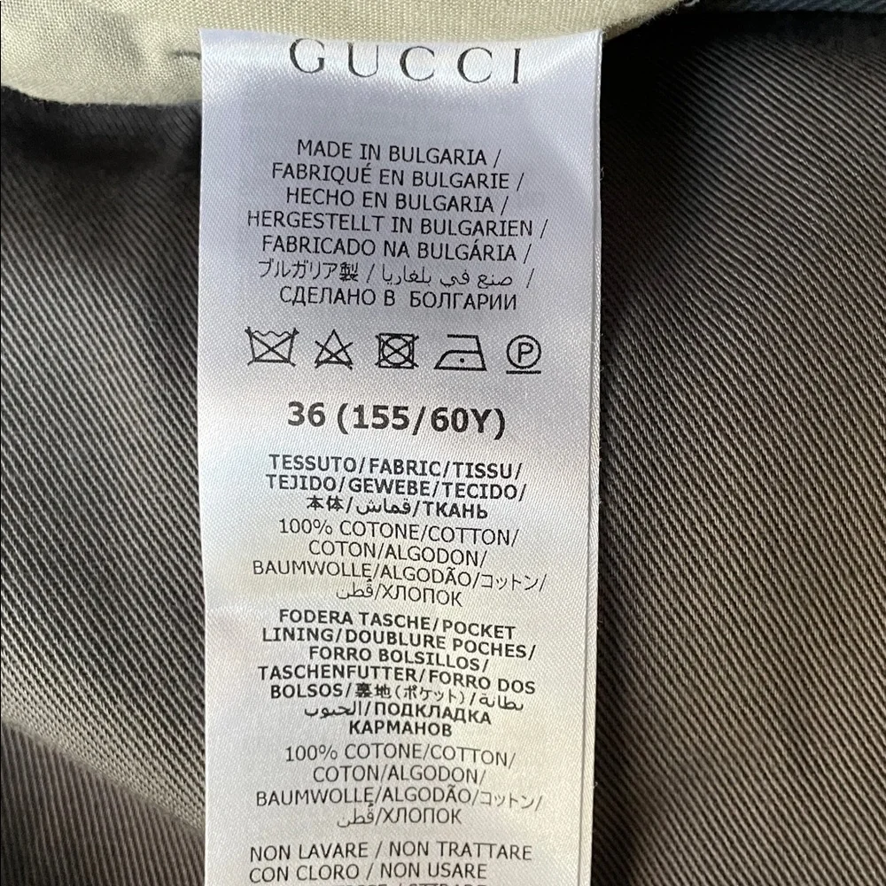 Gucci Uniform Gray Cotton Pants Size 36 - Picture 4 of 12